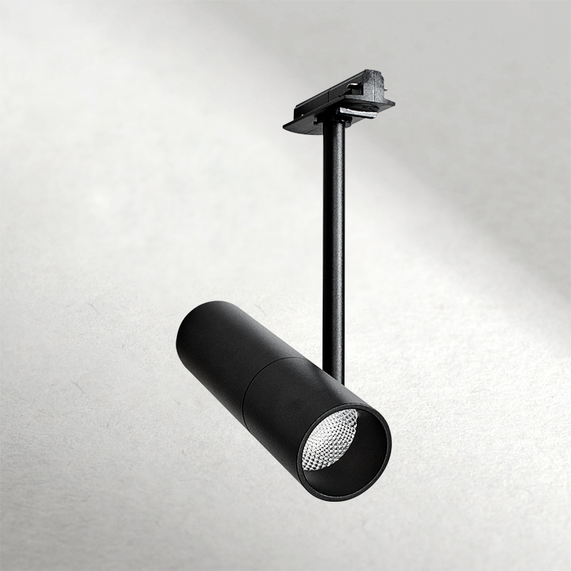 Luminaria LED decorativa tipo spot para riel de 3 vías.