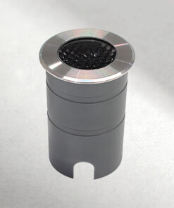 SORO - Luminaria LED tipo bala de piso redonda .
