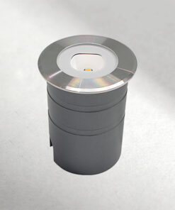 TABY - Luminaria LED tipo bala de piso redonda.