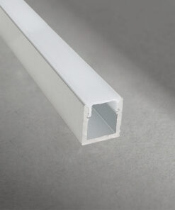 Perfil 12x13mm en aluminio extruido para sobreponer.