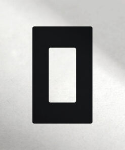 Placa de pared para 1 dispositivo color negro.