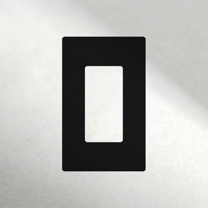 Placa de pared para 1 dispositivo color negro.