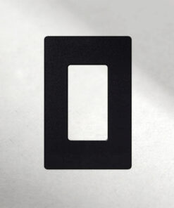 Placa de pared para 1 dispositivo tornillo no visibles Satín negro.