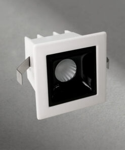 Downlight LED Asker Empotrable Blanco Negro Luz Cálida